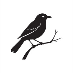 Obraz premium Bird silhouette vector icon design whit a white background.