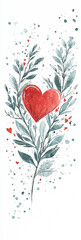 love is in the air Bookmark, Valentine's Day card