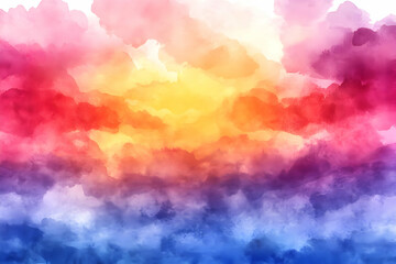 Vibrant Watercolor Cloud Background