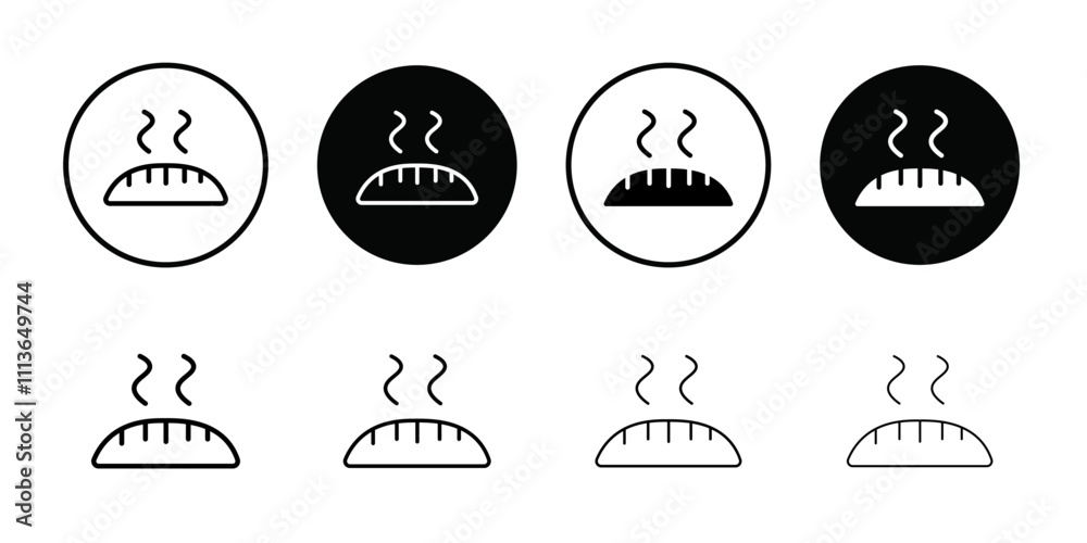 Poster fresh bread icon Outline vector for web ui