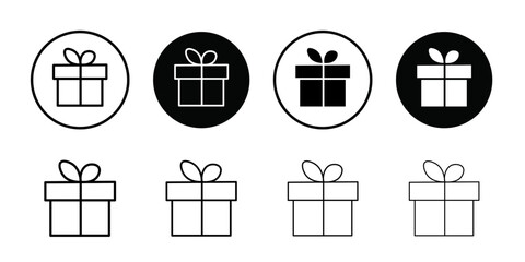 Free gift icon Outline vector for web ui