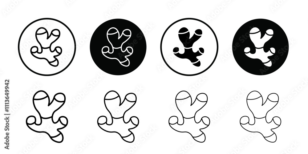 Poster ginger icon Outline vector for web ui