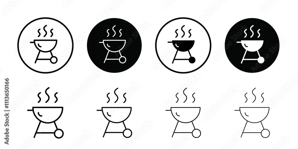 Poster grill icon Outline vector for web ui