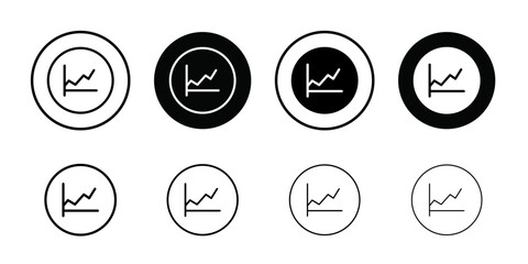 graph chart icon Outline vector for web ui