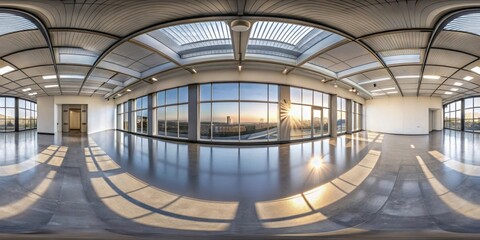 Obraz premium VR 360 studio panorama with reflections, Animation hdri, VR, 360, studio, panorama, reflections, Animation