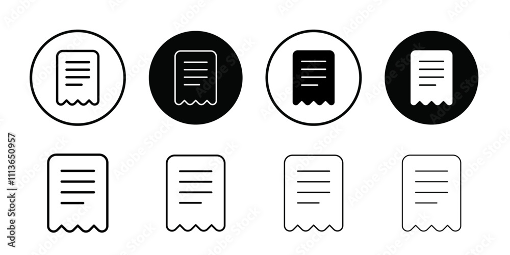 Poster invoice icon outline vector for web ui