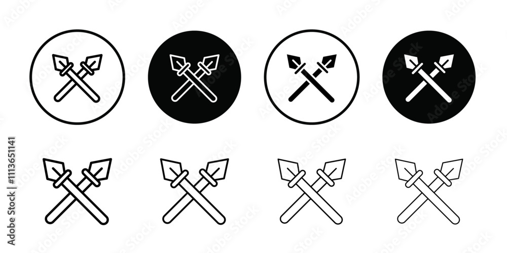 Poster lance icon Outline vector for web ui