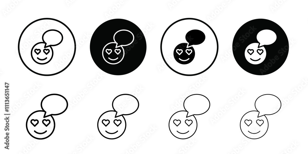 Poster lady love smiley message icon outline vector for web ui