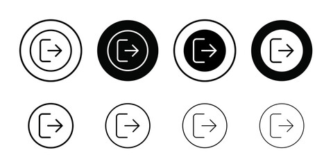Logout icon Outline vector for web ui
