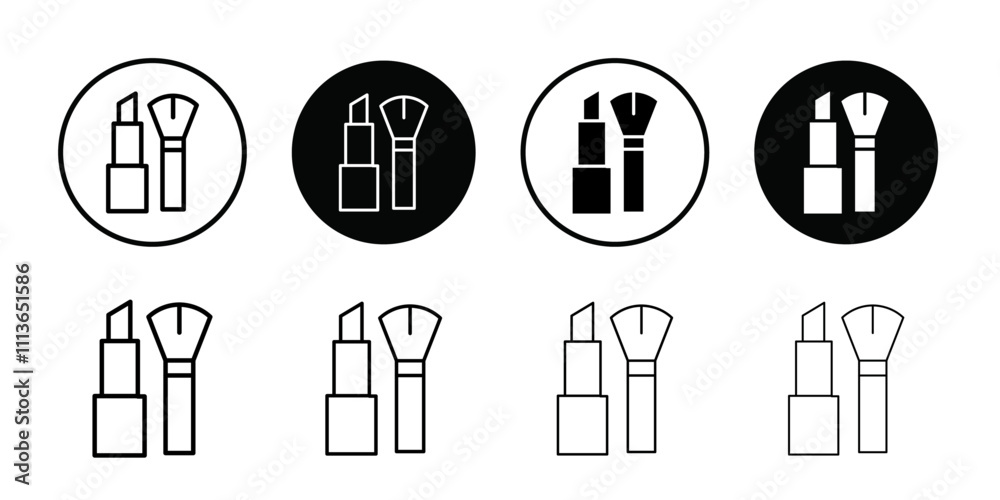 Aufkleber makeup icon outline vector for web ui