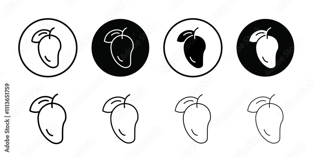 Aufkleber Mango icon Outline vector for web ui