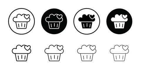 Muffin Icon Outline vector for web ui