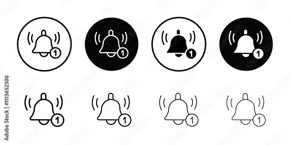 Poster Notification bell icon Outline vector for web ui