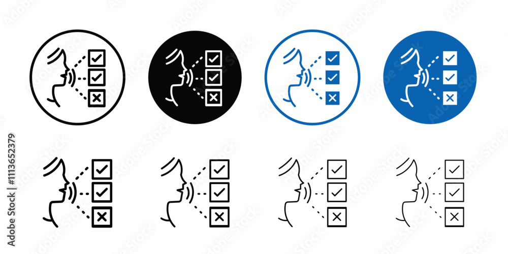 Poster Oral survey icon Outline vector for web ui