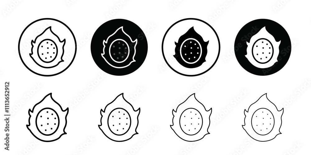 Poster pitaya icon Outline vector for web ui