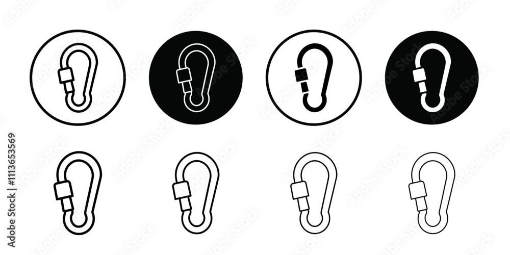 Poster Rope Hook icon Outline vector for web ui
