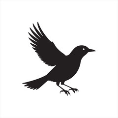 Obraz premium Bird silhouette vector icon design whit a white background.