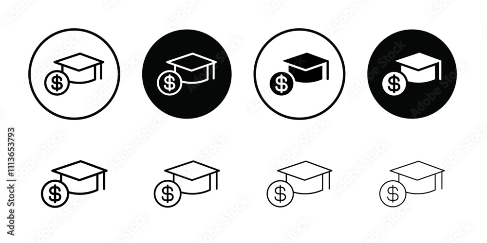 Aufkleber scholarship icon outline vector for web ui