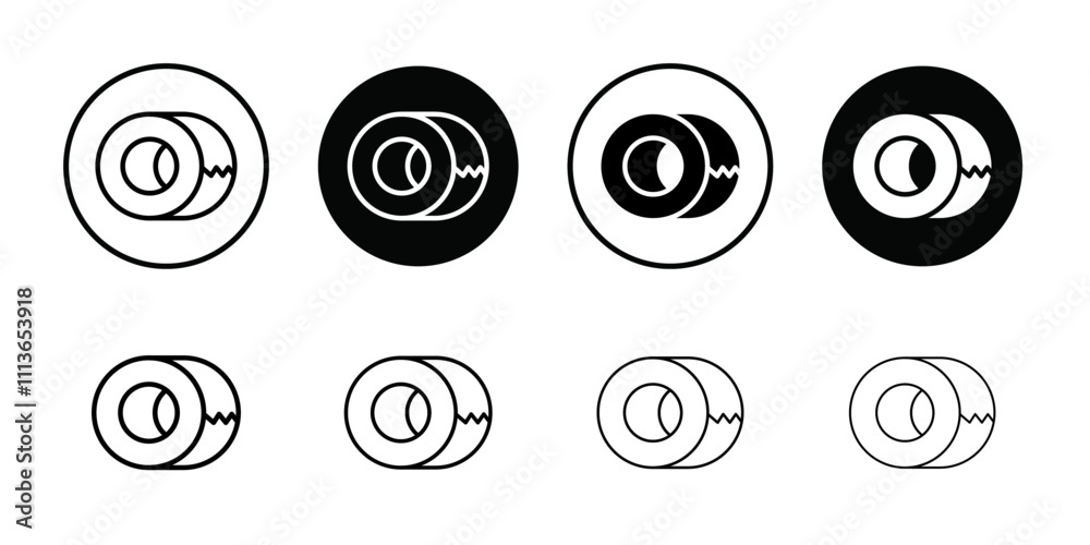 Aufkleber scotch icon Outline vector for web ui