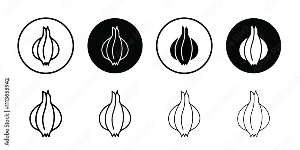 Poster shallots icon Outline vector for web ui