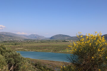 Obraz premium View of the landscape of the Butrint Canal - Albania