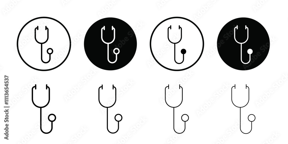 Poster stethoscope icon Outline vector for web ui