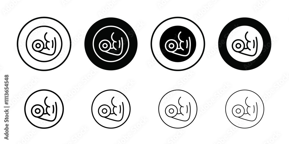 Poster strength training icon Outline vector for web ui