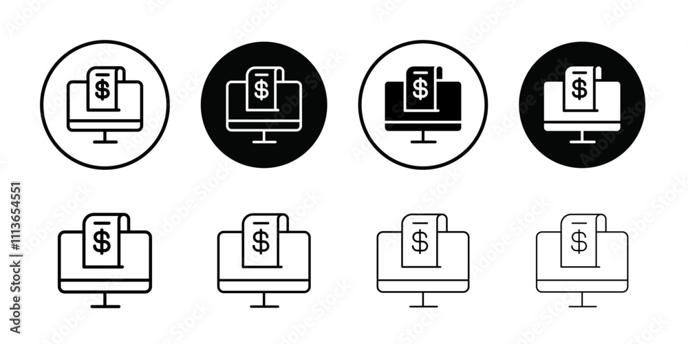 Poster Subscription Model icon Outline vector for web ui