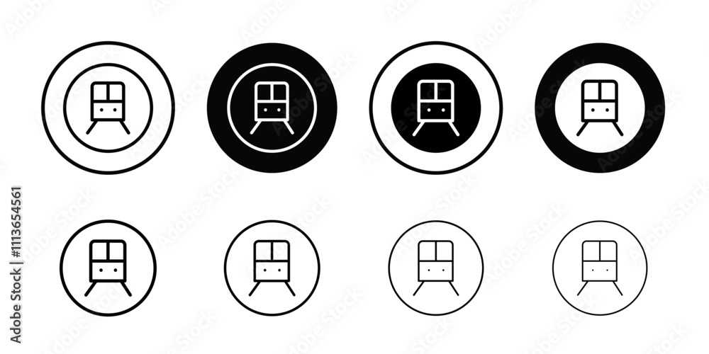 Aufkleber subway icon Outline vector for web ui
