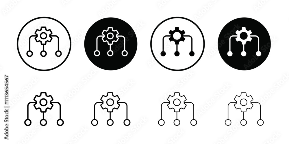 Poster Supply chain icon Outline vector for web ui