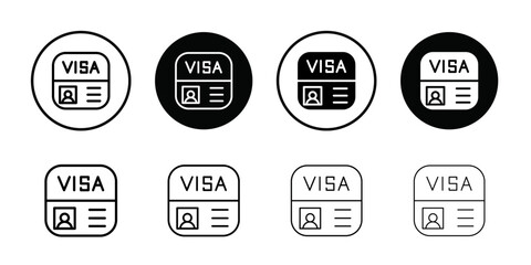 Start up visa icon Outline vector for web ui