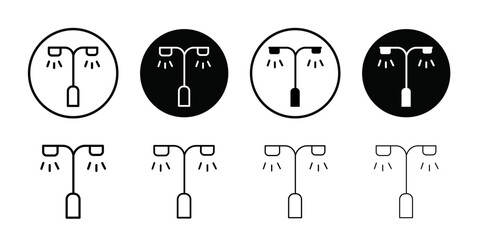 Street lighting icon Outline vector for web ui