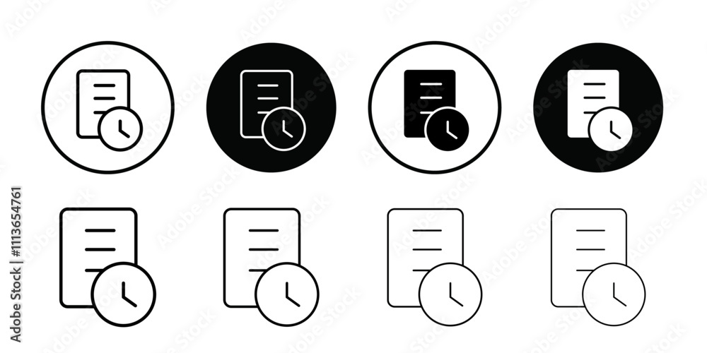 Poster Transaction history icon Outline vector for web ui