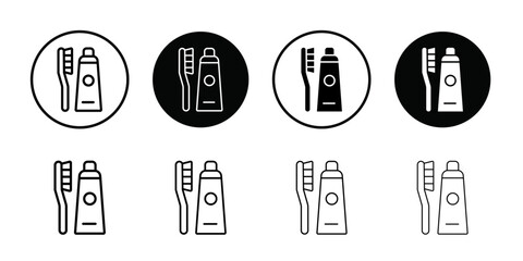 tooth brush icon Outline vector for web ui