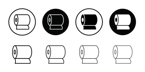 toilet tissue paper roll icon Outline vector for web ui