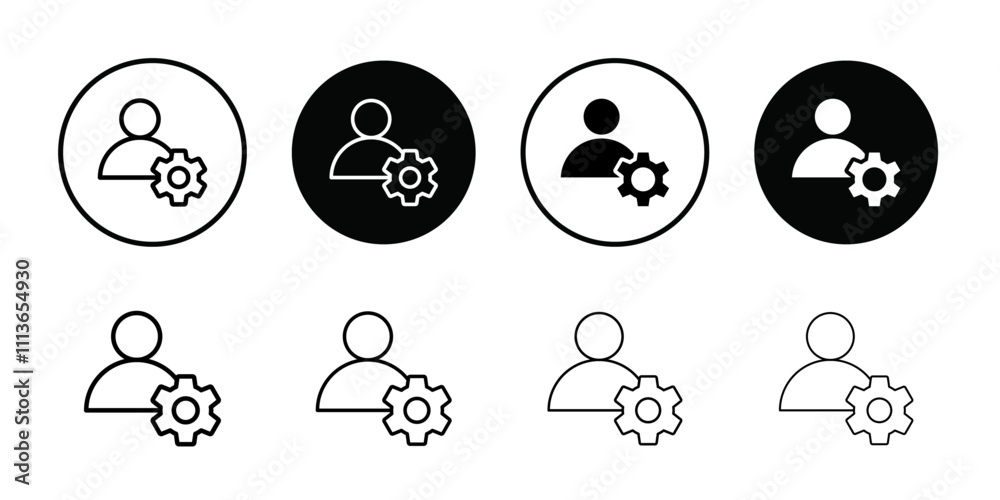 Poster User Management Icon Outline vector for web ui