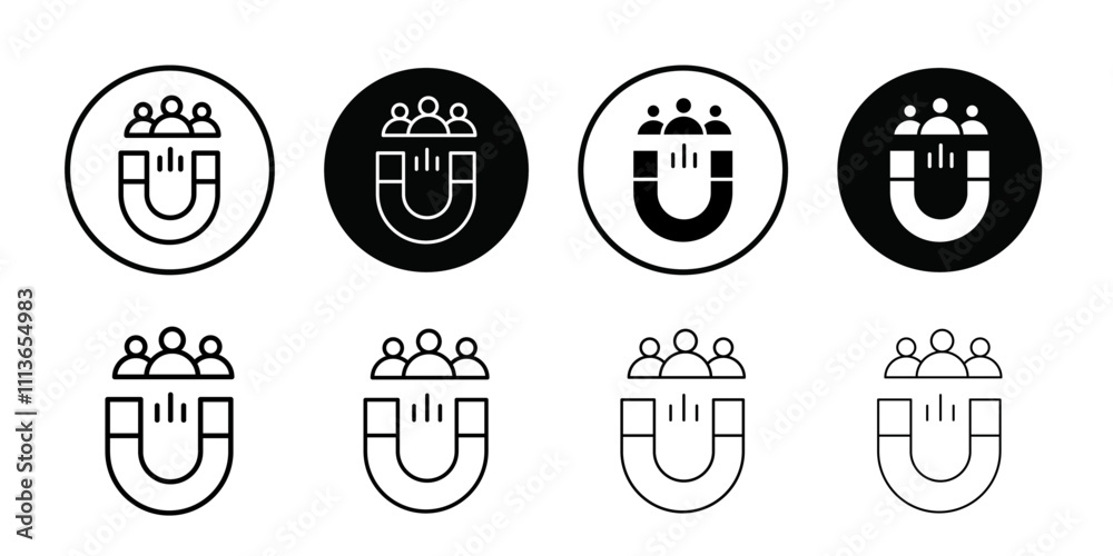 Poster User Engagement icon Outline vector for web ui