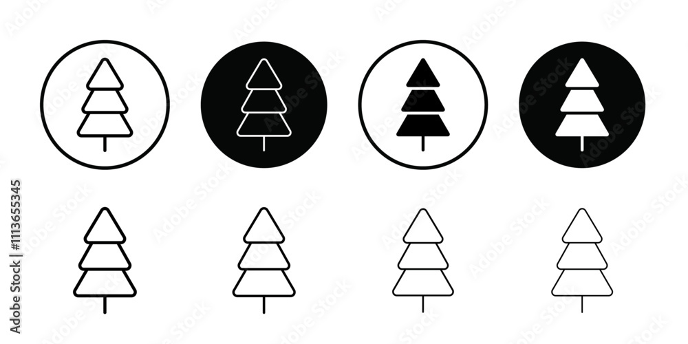 Poster Winter tree icon Outline vector for web ui