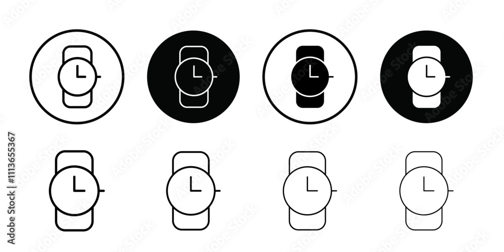 Poster Wristwatch icon Outline vector for web ui