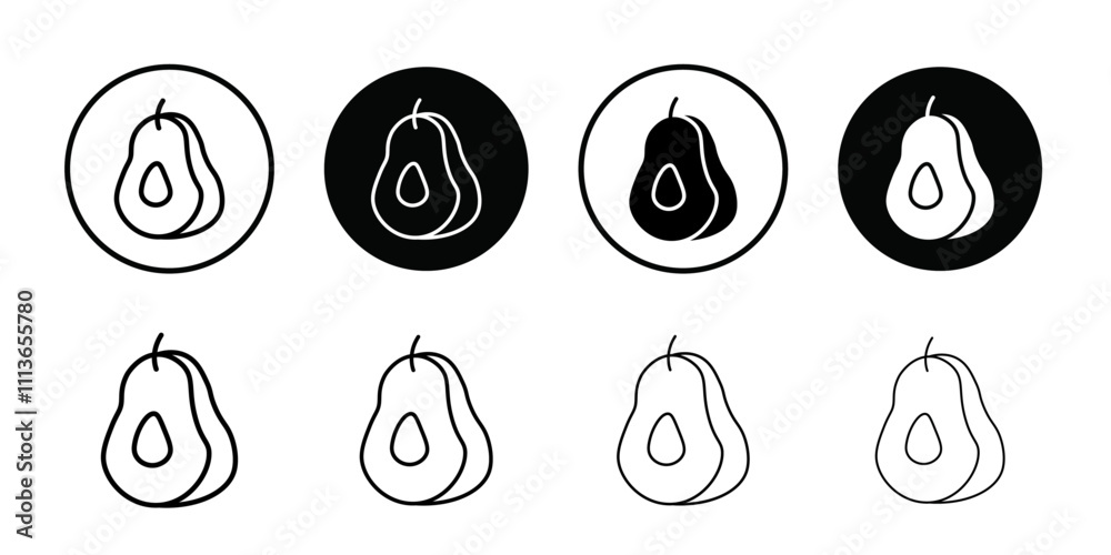 Poster avocado icon Outline vector for web ui