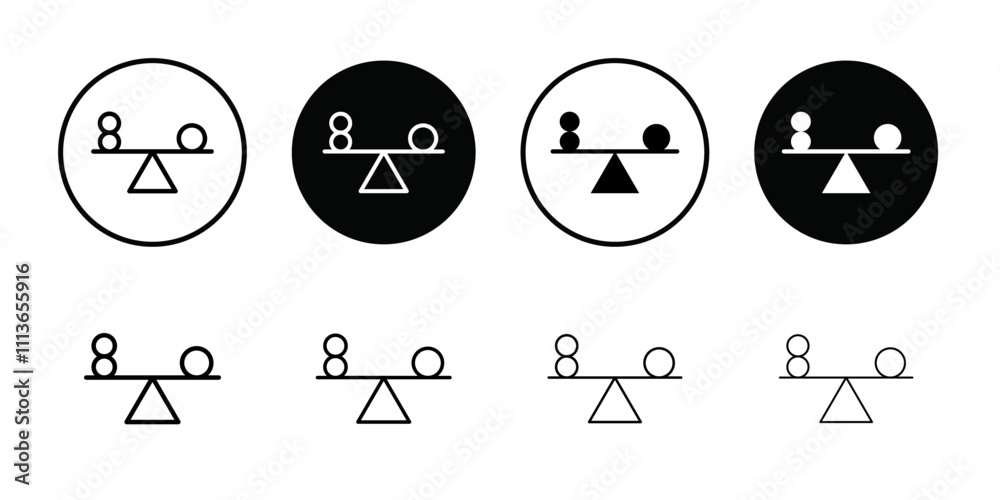 Poster balancing icon Outline vector for web ui