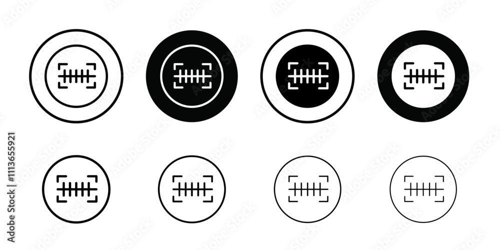 Poster Bar code scanner icon Outline vector for web ui