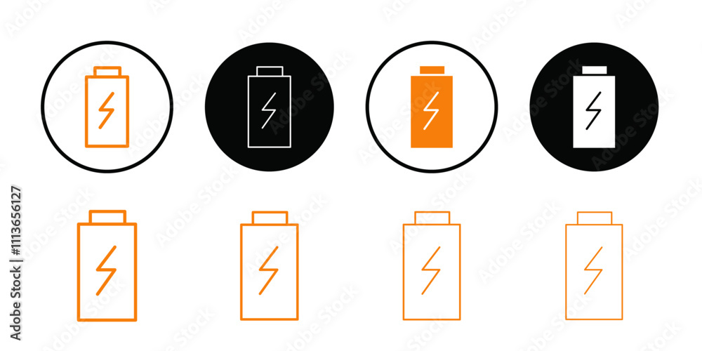 Aufkleber battery icon Outline vector for web ui