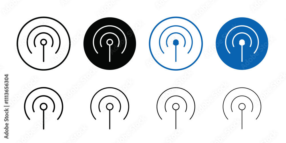 Poster Broadcast Icon Outline vector for web ui