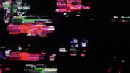 Glitch camera effect. Retro VHS background. Old video template. No signal. Static TV noise, bad TV...