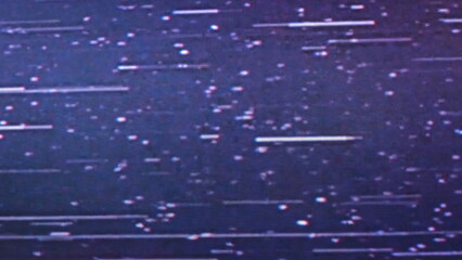 Glitch camera effect. Retro VHS background. Old video template. No signal. Static TV noise, bad TV signal