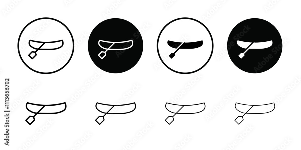 Poster canoe icon Outline vector for web ui