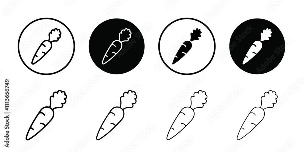 Poster Carrot icon Outline vector for web ui