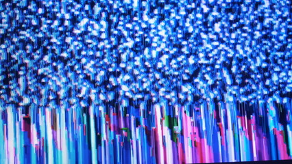 Glitch camera effect. Retro VHS background. Old video template. No signal. Static TV noise, bad TV...