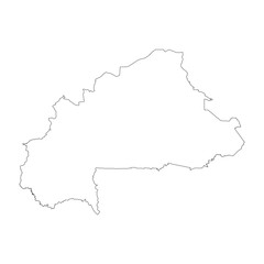 Burkina Faso blank outline map